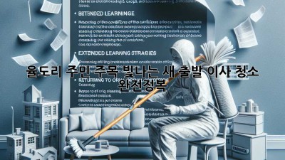 ✨ 율도리 주민 주목! 빛나는 새 출발, 이사 청소 완전정복 ✨